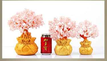 Attract LOVE with a FENG SHUI ROSE QUARTZ Crystal Tree- 3 sizes available